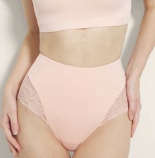 Soma Vanishing Tummy High Waist Brief Panty With Lace Apricot Peach X-Large