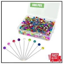 600PCS Sewing Pins Straight Pin for Fabric Pearlized Ball Head Quilting Pins