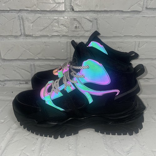 Javi Men's Jiggy Lace Up Sneaker Boots Black/Purple Size:5.5 122P