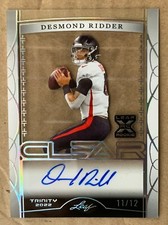 Football Auto Rookie CLEAR Card Arizona Cardinals 2022 Desmond Ridder 11/12