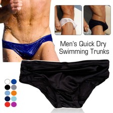 Beach Swimwear Thin Low Waist Swimsuit Underwear Pool Quick Dry See Through Men