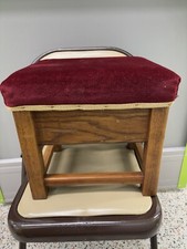 Vintage Wooden Sewing Box Stool