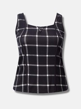 Torrid Ponte Sweetheart Corset Top Black 1 1X 14 16 G25247