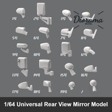 Diorama 1/64 Car Rear View Mirror Reversing Mirror Reflector Scene Props Model