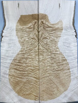 5A Figure Electric Guitar/Bass Top Ripple Maple Wood Bookmatched Luthier Supply