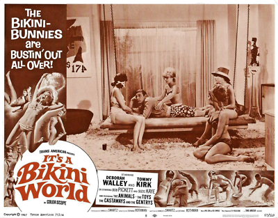 It's a Bikini World ビンテージポスター It's a Bikini World 1967 Original Lobby Card #8 Deborah Walley