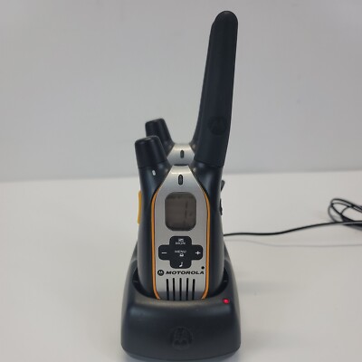 Motorola KEMP15455 Rechargeable 2 Walkie Talkies W/ Charging Dock Tested Works
