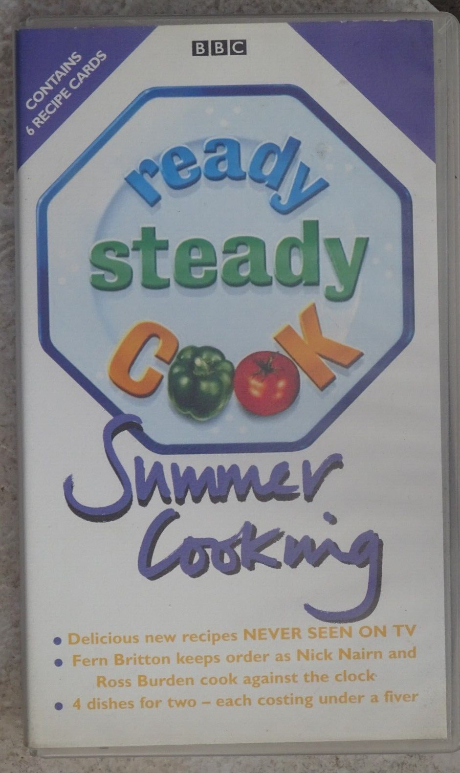 'Ready Steady Cook - Summer Cooking' VHS VIdeo &6 Cards **Cassette is Sealed**