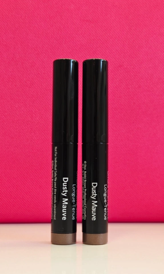 2x Barra de sombra de ojos Bobbi Brown de larga duración color crema malva polvorienta (2X 0,03 oz = 0,06 oz) Foto 4 de 4