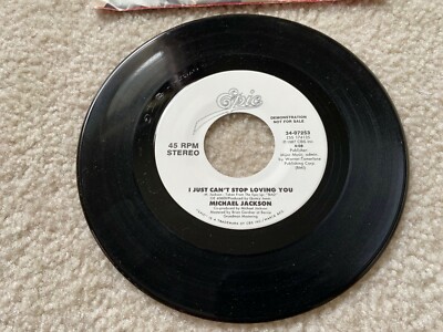 MICHAEL JACKSON I Just Can't Stop Loving You Rare Promo 45 1987 | eBay