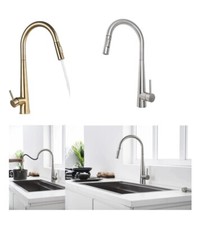 Ace Kitchen Sink Faucet Pull out with Sprayer, Gold, Chrome, Brushed Nickel