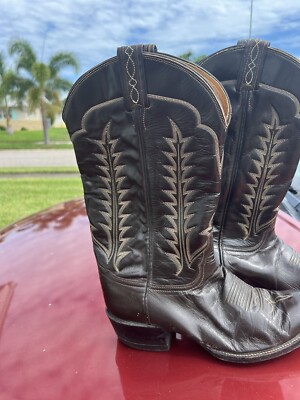 靴 1970s Tony Lama Western Boot Size 5 Multicolor Cowboy Boots Tony Lama - 1970s Black Label USA