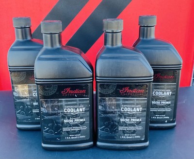 4 PACK INDIAN MOTORCYCLE COOLANT 50/50 PREMIX US QT
