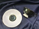 PARAGON CHINA cup & saucer LAVENDER + BLACK double warrant 96582/3 NEVER USED! — photo 5
