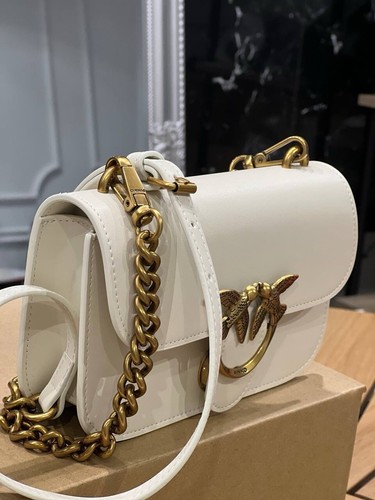 NEW PINKO Love bag mini white leather crossbody - Picture 3 of 4