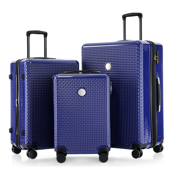 3-Piece Hardshell Luggage Set with Wheels - Lightweight Expandable Travel Suitcases-image