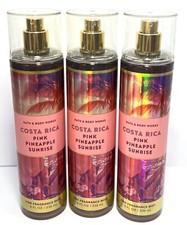   3 BATH  BODY WORKS COSTA RICA PINK PINEAPPLE SUNRISE BODY MIST 8 OZ   