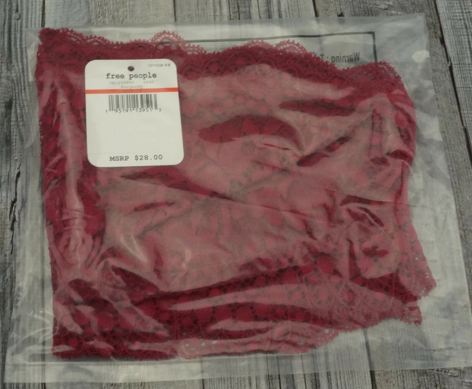 🔥FREE PEOPLE Intimately Looks Bandeau Borgoña🔥 Foto 4 de 4
