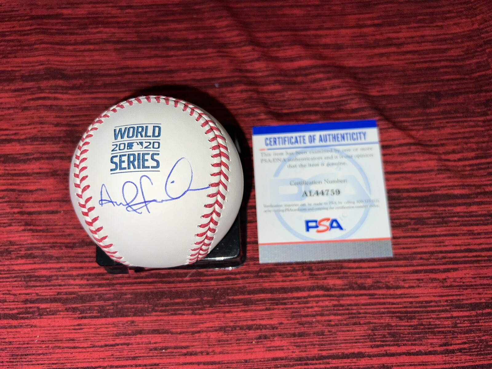 Andrew Friedman Signed Official 2020 World Series Baseball LA Dodgers PSA/DNA 