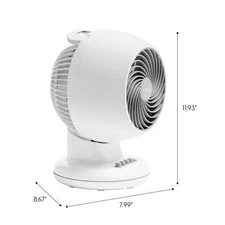 IRIS WOOZOO Oscillating Fan with Timer, 3 Speed Settings, White