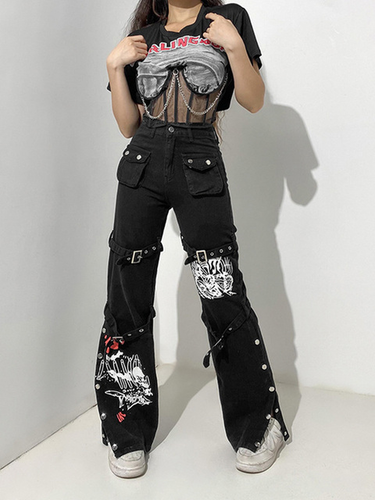 Gothic Alt Emo Cargo Pants Hip Hop 