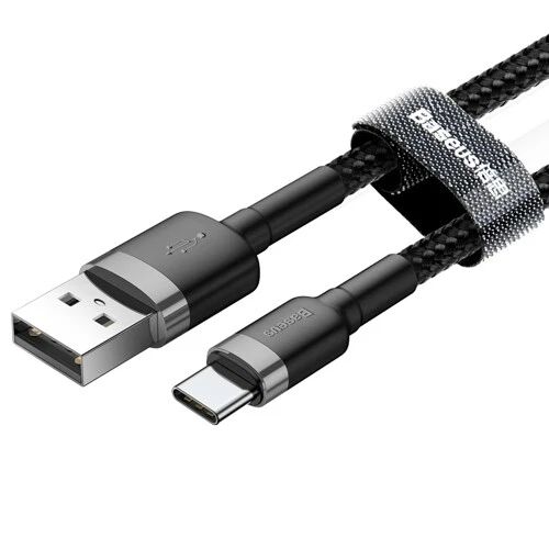 Baseus USB-A to USB-C Cafule Tough Cable 50cm - Gray - Image 3 of 4