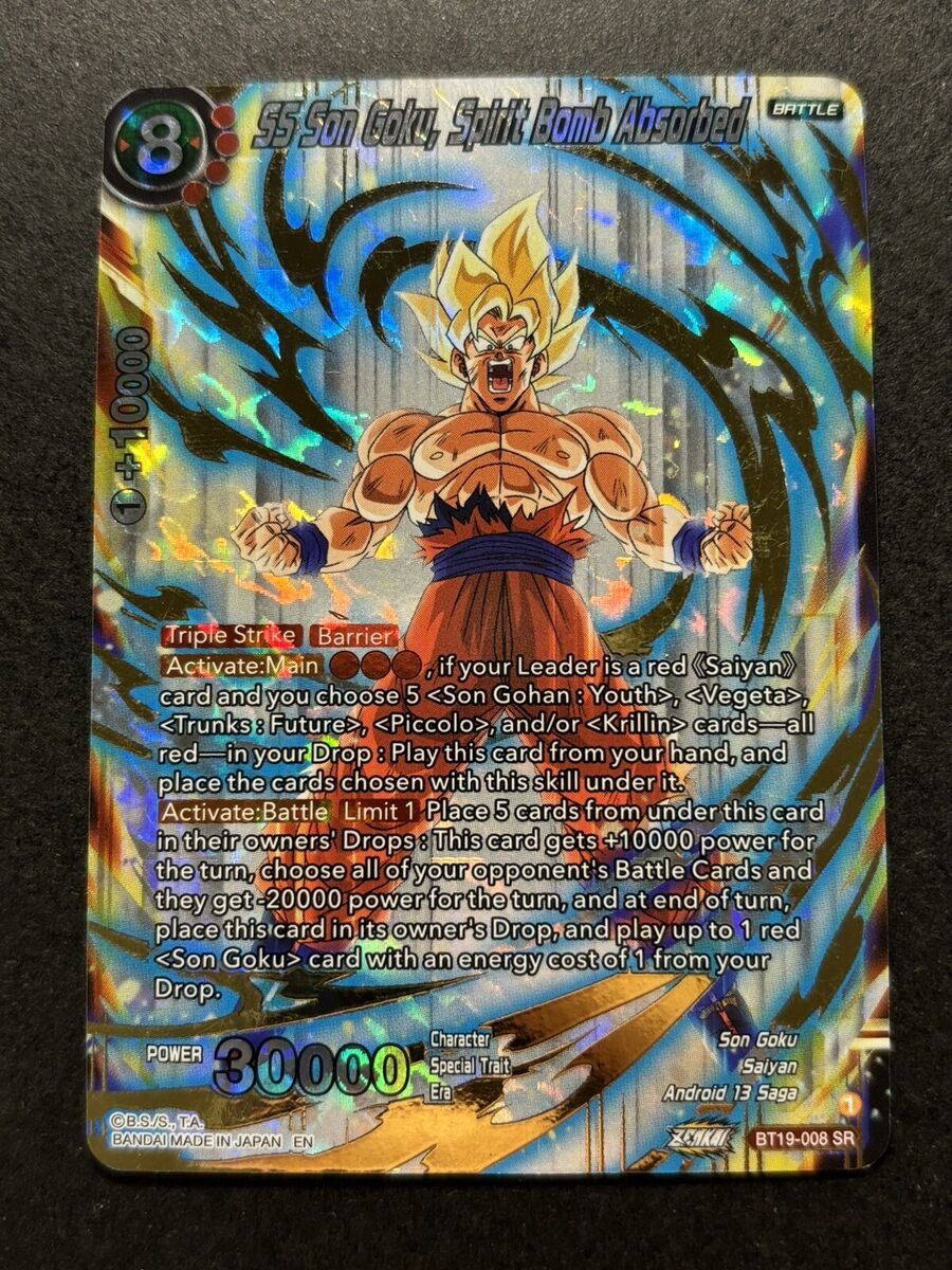 SS Son Goku Spirit Bomb Absorbed BT19 SR Foil Dragon Ball SS Son Goku Spirit Bomb Absorbed BT19 SR Foil Dragon Ball
