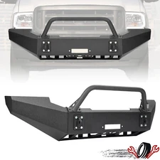 Black Steel Front Bumper Assembly For Ford F-250 F-350 Super Duty 1999-2004