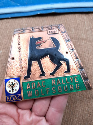 WOLFSBURG ADAC RALLYE CAR BADGE VOLKSWAGEN VW BUG BUS VINTAGE RALLY 1971 71