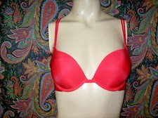 Victoria's Secret Silky Smooth Red Padded Push-up Bra 34B