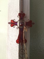 Cross Wind Chime Metal Works Gift Craft Noisemaker Suncatcher Wire Cross Wind Chime Metal Works Gift Craft Noisemaker Suncatcher Wire