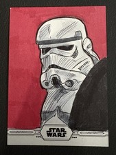 Star Wars Chrome Legacy 2019 sketch card Stormtrooper By Ryan Crosby