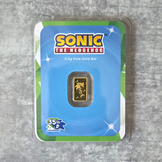 SEGA Sonic the Hedgehog 35th Anniversary 0.5g .9999 Gold Bar