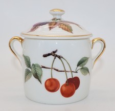 Royal Worcester Evesham Gold Preserve Jam Pot Lid Spoon Notch Shape 29 Size 6