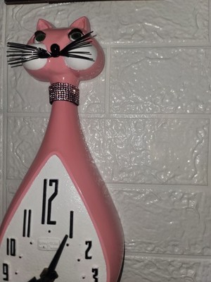 Rare 50s/60s Spartus Here Kitty Kitty June Cleaver's Kitty.  Fully Functional.
