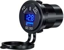 Thlevel USB C Car Charger Socket Waterproof Fast Charge Power Outlet 45W PD & 18