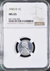 1943-D 1C  Lincoln Wheat One Cent NGC MS65   8671268-048