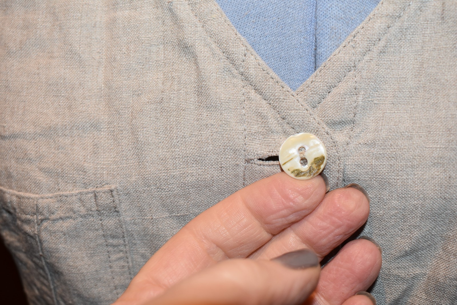 PATSY SEDDON Natural Colour Linen Sleeveless Dres… - image 8