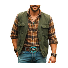 New Men Women Buffalo Ox Silver Metal Belt Buckle Bull Turquoise Blue Accessory