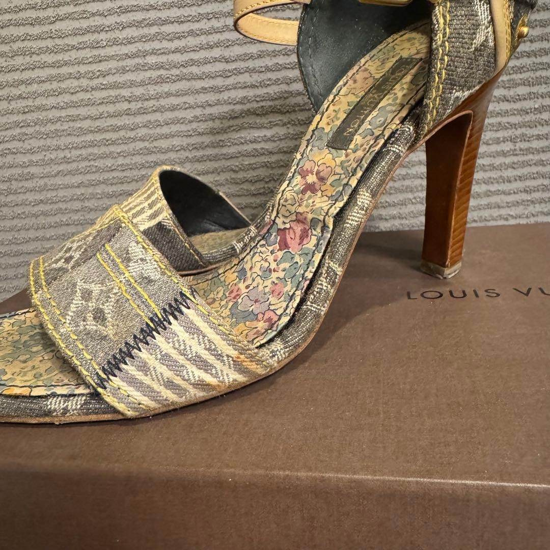 Louis Vuitton Patchwork Monogram Denim Leather Sa… - image 4