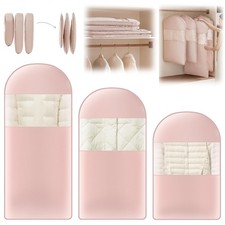 2025 Upgrade Space Saving Hanging Garment Bag 3-Pack - Transparent Visibility...