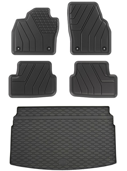 Gummi FußMatten Kofferraumwanne FüR VW T-Cross C1 2019- Allwetter Gummimatten-image