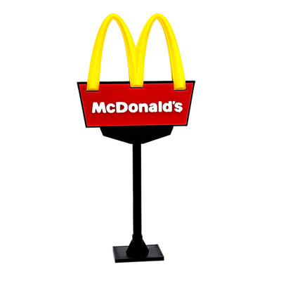 McDonald's Inspired Mini Drive Thru Restaurant Sign - 8'' Inch Desk Shelf Display