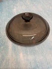Vintage Pyrex Vision V-2.5-C Round Amber Glass Lid Fits  2.5 L pot /8"