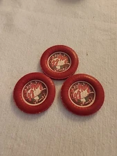 Egg Nog Dairy Farm Wax Seal Milk Cap Bottle NOS Holiday Christmas Set Of 3