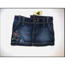 NEW Baby Gap Kids girls Skirt 12-18 embroidered jean denim preppy boho red green