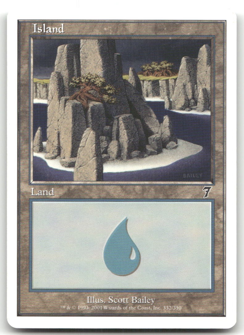 Island (332) #332 (LP) 7th Edition 7ED Magic MTG