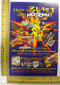 Vintage 1996 Sonic 3D Blast Sega Saturn Genesis Print Ad Advertisement Hedgehog