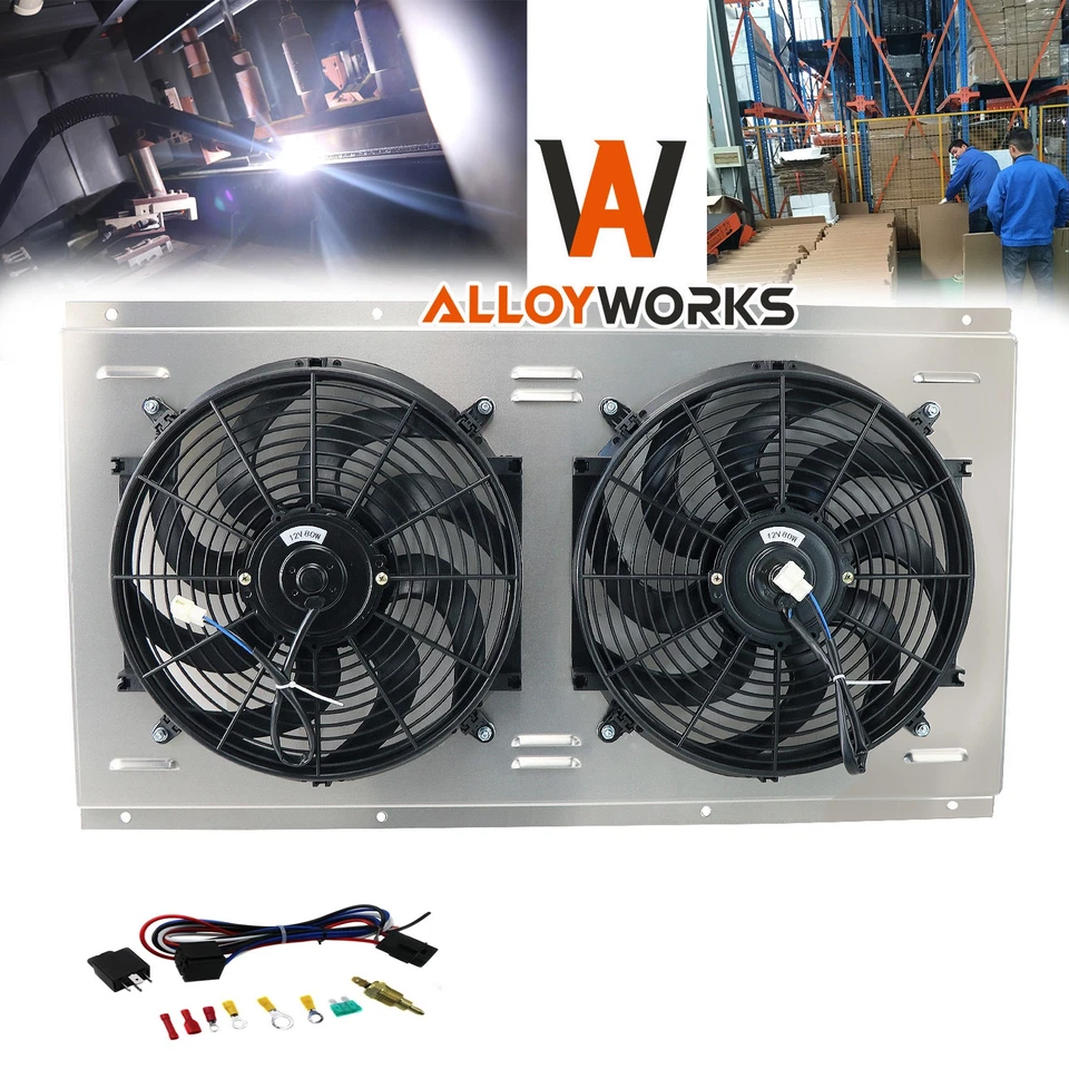 For 1988-2000 Chevy/GMC C/K 1500 2500 3500 5.77.4L V8 Electric Fan+Shroud+Relay - Imagem 2 de 4