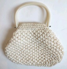 White Straw Vintage Bags, Handbags Cases for sale